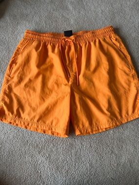 💥3/$20 Men's Athletic Shorts in Vibrant Orange with Elastic Waist